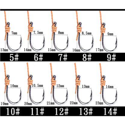 5 hameçons pivotants